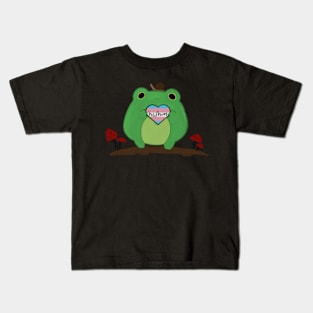 Pronoun Frog He Him Trans Kids T-Shirt